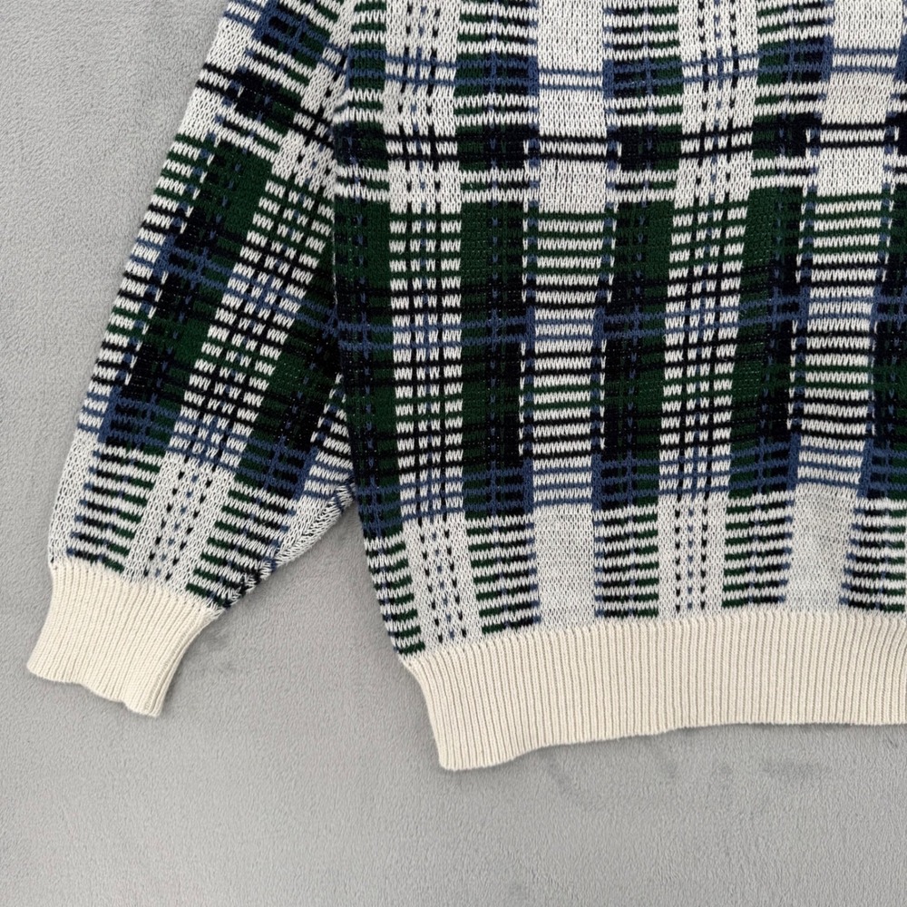 Vintage Pendleton Mens Plaid Cotton Knit Crewneck Sweater Made in USA‎ Size L - Picture 8 of 12